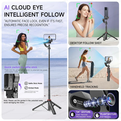 NNEOBA C22 AI Face Tracking Gimbal Stabilizer